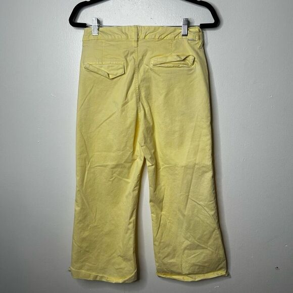 Mother The Roller Prep Pale Yellow Trouser Pants Size 27 Spring Summer Preppy - Picture 8 of 14